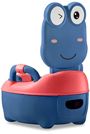 XMTECH Kindertoilette, Kinder Töpfchen, Baby Toilette Toilettentrainer, Kindertöpfchen, Toilettensitz Kinder Topfstuhl, Toilettentraining für Kleinkinde von 1 Jahre bis 5 Jahre Blau