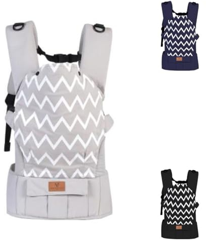 Cangaroo Babytrage Explorer 3 in 1 Bauch- und Rückentrage bis 15 kg ab 4 Monate grau