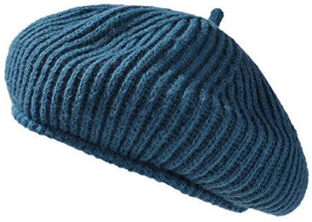 Damen Herren Wintermütze Gestreifte gestrickte Baskenmütze für Damen Flacher Hut Baskenmütze Mode Winter Herbst Herbst und Winter Warmer und eleganter Hut