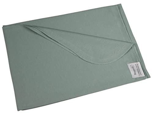 Hoppediz Premium Pucktuch aus Bio-Baumwolle - Vielseitige Kuscheldecke & Babydecke, Ideal als Schmusetuch, Erstlingsdecke & Schnuffeltuch, Salbei