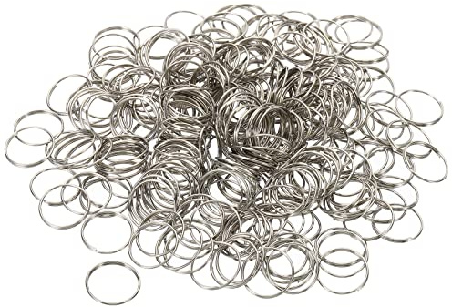 PATIKIL Mini Split Rings, 300 Pack 14mm/0.6 OD Split Circular Ring Stainless Steel Clip Ring for Fastening Chandelier Crystal Lamp Accessories, Silver