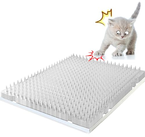 Aocoray 14 Pack Scat Mat for Cats - 16 x 13 Inch Cat Spike Mat with 1 Inch Spike, Cat Repellent Indoor & Outdoor Mat to Deter Cats & Other Animals, Humane Deterrent Indoor Fence