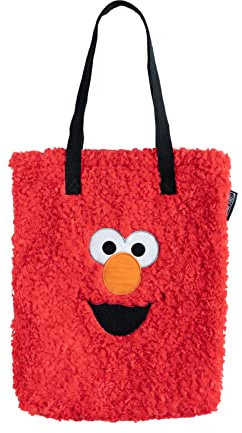 Grupo Erik Sesamstraße Baumwoll-Tragetasche - 35 x 40 x 5,5 cm - Segeltuchtasche Geschenktasche Süße Tragetasche - Sesamstraße Spielzeug
