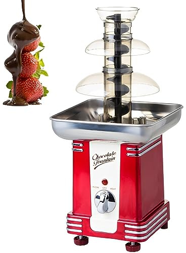 Commercial Machine,3 Tier Chocolate Fountain Machine, 80W Electric Cascading Chocolate Fondue Waterfall with Hot Melting Pot Base for Chocolate Melting, Great for Party Family Gath