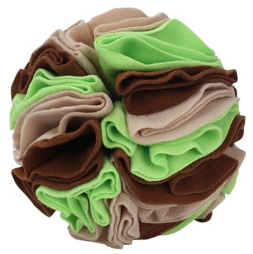 DONGKER Schnüffelball Hunde, Interaktives Schnüffelspielzeug, φ 15cm/20cm, Waschbar Hundespielzeug Intelligenzspielzeug für Kleine Mittelgroße Hunde Haustier (Avocado Color, 5.9)