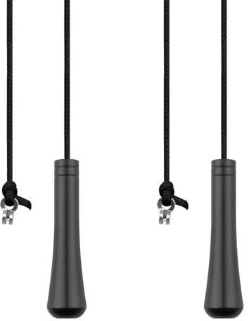 2Pcs Bathroom Light Pull Cord Teardrop 5.8cm Black with 150cm Extention