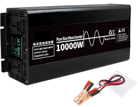 Pure Sine Wave Inverter 4500W/7000W/10000W Power Inverter 12V/24V/48V to 110V/220V DC to AC Converter Car Voltage Converter for RV Camping Car and Home Solar System,10000W-24V