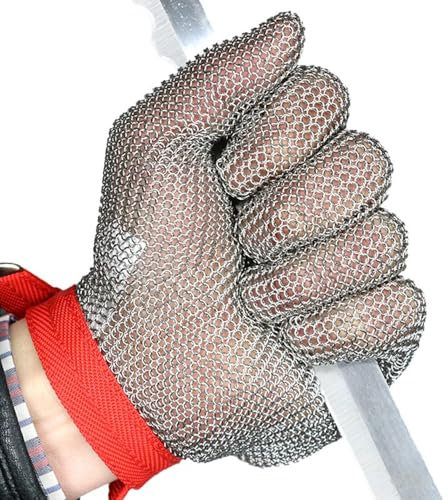 304L Stainless Steel Mesh Cut Resistant Di Catena Mail Guanto Da Cucina Da Macellaio A Prova Di Processo Di Carne Strumento Di Sicurezza Guanti Antitaglio Alimentari XS