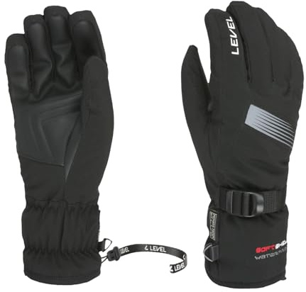 Level Hero - Ski und Snowboard Handschuhe Herren, mit Verstellbarem Riemen und Stulpe, Thermohandschuhe Winter Herren, Männer Schneeschuhbekleidung für Snowboard & Skifahren - 1 Paar