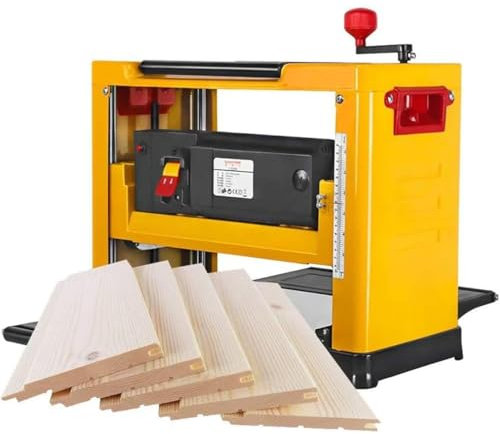GYQSSD 13 Pollici Pialla Elettrica Tavolo, Pialla per Spessore del Legno da 2000 W, Pialla per Uso Domestico Regolabile Multi-Angolo da 8000 Giri/Min, profondità di Piallatura 0-3Mm, per Taglio Legno