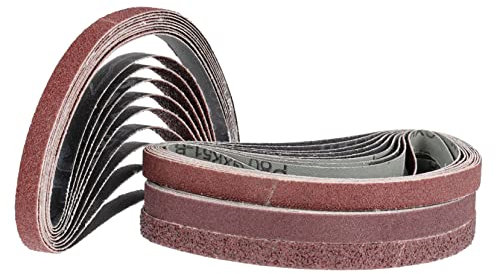Veemoon Aluminiumoxid Schleifbänder 36 Stück 457x13mm Körnung 40 60 80 120 Bandschleifpapier Für Holz Metall Kunststoff Schleifwerkzeug Schleifband Sortiment