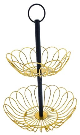 Sharplace 2 Niveles de Canasta de Frutas tazón de Fruta de Gran Capacidad decoración Desmontable múltiples