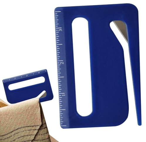 Gazocua Brieföffner-Werkzeug, Brieföffner-Umschlagschneider, Brieföffner Mit Sicherheitsgriff Letter Opener, Brieföffner Und Kartonschneider, Kuvertöffner Kunststoff Slitter, Lupe, Lineal