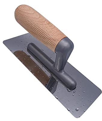 Cazzuola per muratura con manico in legno, lucidatura normale, per muratura, edilizia, artigiano, 24 cm x 10 cm x 8 cm