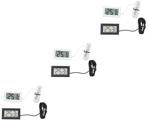 POPETPOP 3 Ensembles Thermomètre Réfrigérateur Congélateur Numérique Chauffe-aquarium Mini Frigo Pour Voiture Mini Frigo Mini Congélateur Jauge De Température Plastique 2 Pièces * 3