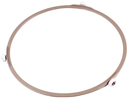 EXHUMKY Support Pour Plateau Tournant En Verre Micro-ondes 27 Cm Anneau En Plastique 1,4 Cm Résistant à Haute Température Pour Cuisson Homogène 2 Pièces Usage Domestique