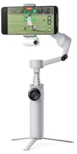 Insta360 Flow 2 Grey AI Tracker Bundle - Faltbarer AI-Telefon-Gimbal, aktiver Zoom und Multi-Personen-Tracking