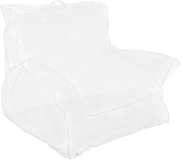 Wisylizv Saco De Almacenamiento para Peluches,Organizador De Juguetes Transparente,Puff Extra Grande Impermeable para Rellenar - para Habitación Sala Juegos Guardería Armario Hogar Aula