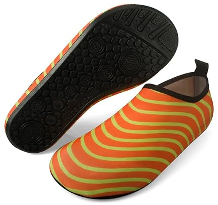 HWJFDC Vattentäta strumpor unisex skor, yogaskor inomhus, fitness, snabbtorkande strand, bärbar simning för par, vattenlevande (K04–2 As Shown, 34–35)