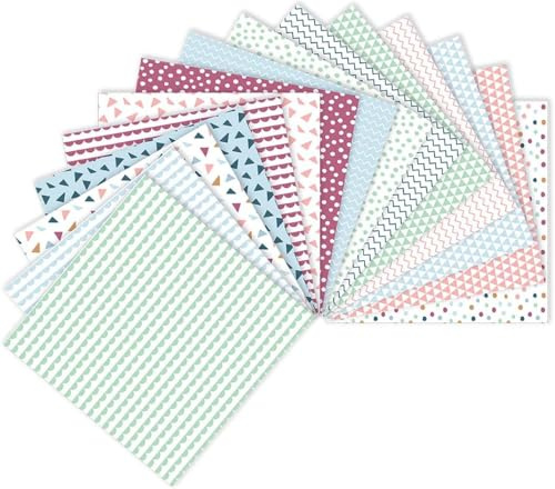 Ameisenkeks® Origami-Papier Set 30 Blatt 15x15 cm – Buntes Faltpapier quadratisch & gemustert – Bastelpapier, Anfänger & DIY Deko