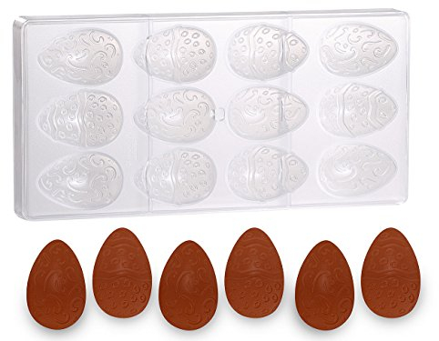 Rosenstein & Söhne Schokoladenform Ostern: Schokoladen-Gussform Osterei, klein (Silikon Form, Schokolade from, Schokobrunnen)