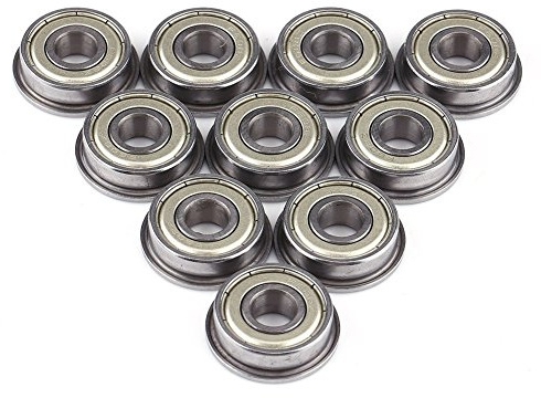 10 Stücke F608Z Flanschlager Kugellager Metall Stahl Abgeschirmte Miniatur 8 * 22 * ​​7mm Metrische Flanschlager