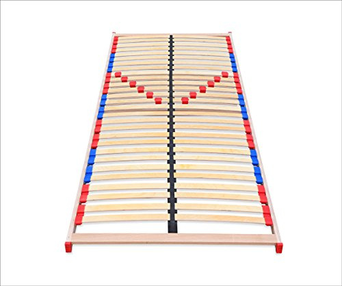 ECOFORM Lattenrost mit Härtegradregulierung + beweglich-elastischen Duo-Kappen 70/80/90/100/120cm x 200cm - vom Hersteller (70 x 200 cm)