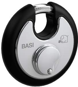 BASI RVS 610W - 70 mm - Schwarz Rundbügel-Vorhängeschloss (Verschiedenschließend)
