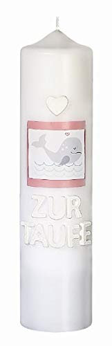 Taufkerzen Mädchen Zur Taufe 25 x 6 cm mit Namensverzierung und Geschenkkarton