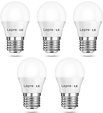 Lepro E27 LED Warmweiss Glühbirne, 2.5 Watt G45 LED Lampe E27, ersetzt 25W Halogenlampe, 250 Lumen Leuchtmittel, 2700 Kelvin Warmweiß, 180° Abstrahlwinkel Energiesparlampe, 5 Stück