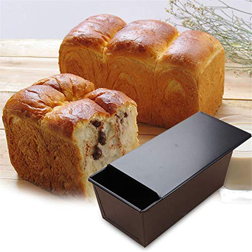 Moule à Pain De Mie Avec Couvercle,Moule à Toast Rectangulaire Antiadhésif Acier épais Moule à Pain,Trous Ventilés Démoulage Rapide Pour La Fabrication De Gâteau Et Pain Grillé (1PCS)