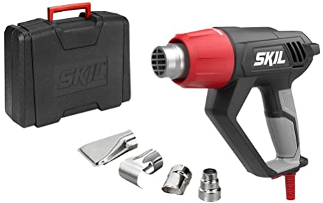 SKIL Ventilatore ad aria calda 8003 FD (2000 Watt, temperatura di funzionamento: 70 °C/450 °C/600 °C, flusso d'aria 350 – 550 l/min, pistola termica con valigetta + ugelli, lunghezza cavo 2,75 m)