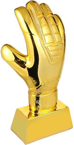 Fußballhandschuhe Pokal: Torwarthandschuhe Golden Auszeichnung FüR Besten Torwart FußBallspiele Sportevents und Geschenke den Gewinner für Büro, Schule, Kindergarten, Erwachsene