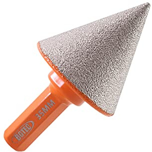 Diamond Beveling Chamfer Bit-BGTEC 35mm Diamond Finger Milling Bits with Hex Shank for Enlarging, Polishing and Beveling The Holes for Marble Granite Ceramic