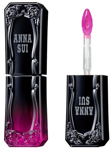 ANNA SUI Tint Rouge - Gloss Liquid Lipstick, Slightly Tinted, Lightweight, Long-Lasting, Light Pink, 300 Strawberry Punch, 0.24 oz