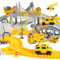 Weinsamkeit 345 Pièces Circuit Voiture Enfant Pelleteuse, Ensemble de Circuit Flexible avec 7 Véhicules de Construction et 2 Voitures Electriques, Jeux Enfant Cadeau 3 4 5 6 Ans Garçon