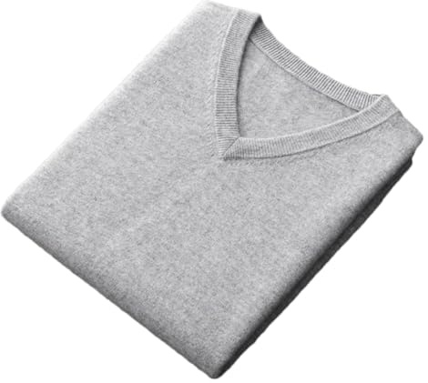 Dninmim - Chaleco de punto sin mangas para hombre, de cachemira, cuello en V, cálido, suelto, chaleco exterior, L