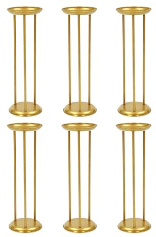 GramStudio 6 Stück Blumenständer, Gold Blume Display Stand Hochzeitsvase Säule 20*60cm Blumensäulen, für Hochzeiten, Geburtstagsfeiern, Jubiläen, Heiratsanträge, Weihnachten