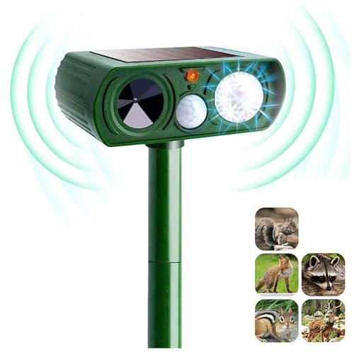 Dissuasore Per Gatti Da Esterno, Con Sensore Di Movimento E Flash Repellente Animali, Ricarica Solare, Ipx44 Waterproof Allontana Cani, Respingi Cani, Gatti, Ecc