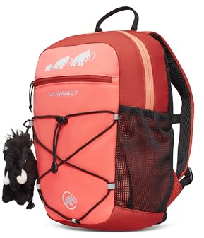 Mammut First Zip 16 – Mochila Infantil para Niños de 2 – 9 Años | De Día y para Senderismo en Montaña con Peluche | 16 L, Salmon-Terracotta