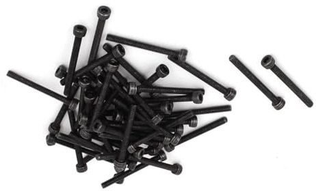 MACHSWON M2 x 30 mm Innensechskantschrauben, Vollgewinde, 12,9 Güteklasse 12,9, Stahllegierung, schwarzes Oxid-Finish, Inbusantrieb, Maschinenschrauben, 50 Stück