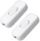2 Piezas Interruptor,Interruptor Lampara,Interruptor Bipolar,Interruptor de Cable en Línea,6A 250V,para Lámparas,Pequeños Electrodomésticos (Blanco)