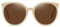 DUCO Retro Sonnenbrille Damen Polarisierte Runde Sonnenbrille Vintage UV400 Schutz Acetat Rahmen DC2340 (Beige Rahmen Braun Linse)