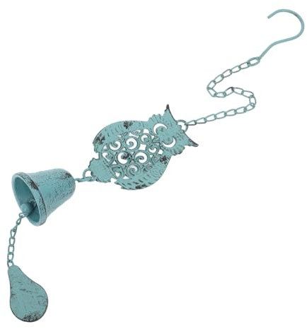 BESPORTBLE Owl Retro Wind Chime Aus Robustem Gusseisen Einzigartiger Garten Deko Für Entspannende Klänge Für Balkon Und Terrasse Stilvolles Für Tierliebhaber