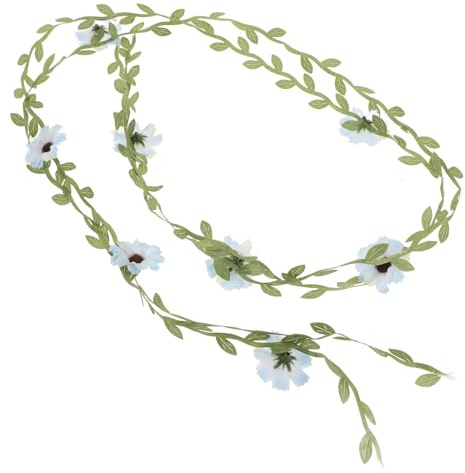NULYLU Copricapo Di Fiori Per Donna Fascia Floreale Foglie Artificiali Corona Di Fiori Per Capelli Accessori Per Capelli Eleganti Per Matrimoni e Occasioni Speciali