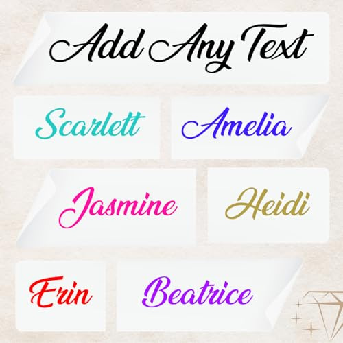 Elegant Vinyl Stickers | 33 Colours | Gold, Rose Gold, Silver, Black | Perfect for Weddings Bottles Bridal Gifts Hen Parties Placements and Decorations | Custom DIY Wedding Decal