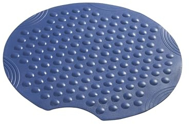 Duschmatte Duscheinlage rutschfest Rund - Sicherheitseinlage für die Dusche - Ø54cm Blau - Made in Germany