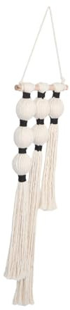 GARVALON Decorazione Da Parete Contemporanea Nappe Boho Realizzata in Corda Di Cotone Morbida e Tessuta Mano Per Arredamento Scandinavo Per Soggiorno Camera Da Letto o Cameretta
