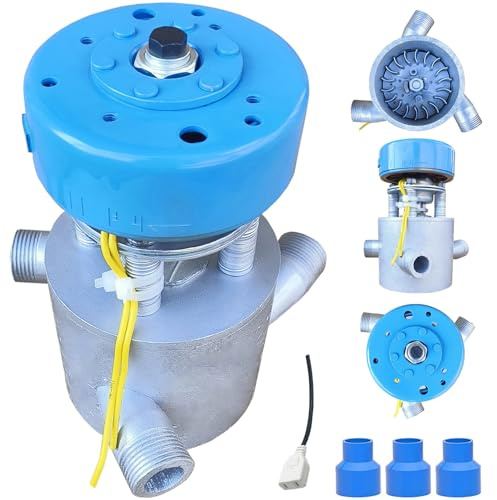 ZHOZHUT 1000W Micro Generador Hidroeléctrico 220V Generadores Hidroeléctricos De Exterior con Conector De PVC × 3, Central Hidroeléctrica Portátil De Aluminio para Iluminar, Cargar, TV,1kw,220V