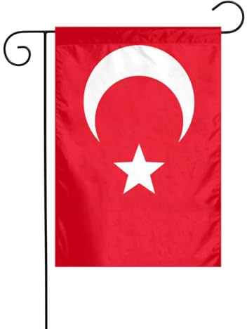 Bandiera della Turchia Stampa Natale Yard Sign 30x45,7 cm Double Sided Esterno Albero di Natale Inverno Yard Bandiera Decorativa